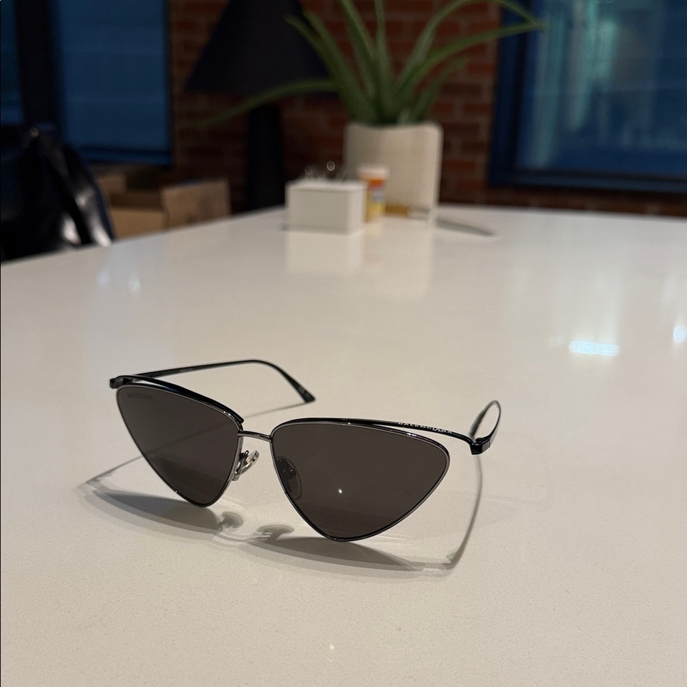 Authentic Balenciaga Silver and Black Sunglasses - Picture 7 of 8